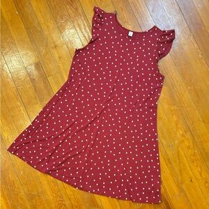 💋Old Navy Knit Red Polka Dot Dress XL🌹